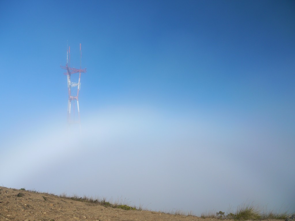 Fog bow on Twin Peaks